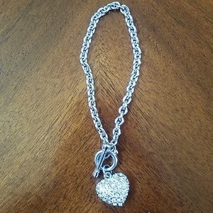 Silver heart bracelet